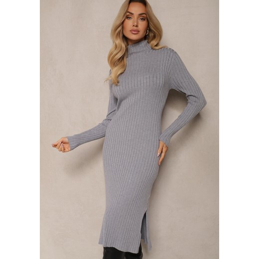 Sukienka Renee z wiskozy casual z długim rękawem 