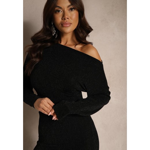 Sukienka Renee z wiskozy z okrągłym dekoltem na wieczór 