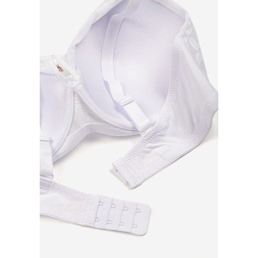 Biały Biustonosz o Kroju Full Cup Push-Up Zdobiony Geometrycznym Wzorem Zoliri Renee 75D okazyjna cena renee.pl