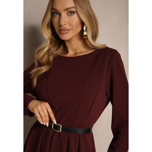 Sukienka Renee czerwona rozkloszowana midi 