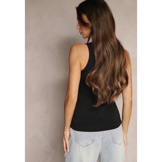 Czarny Bawełniany Top Ozdobiony Koronką Fariona Renee L renee.pl okazja