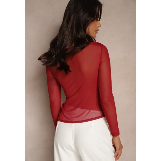 Bluzka damska Renee z długim rękawem z okrągłym dekoltem 
