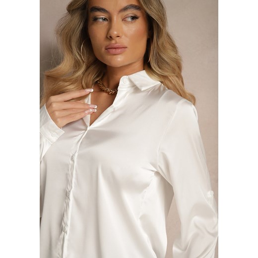 Biała Klasyczna Koszula z Kołnierzykiem Kassinea Renee XL okazja renee.pl