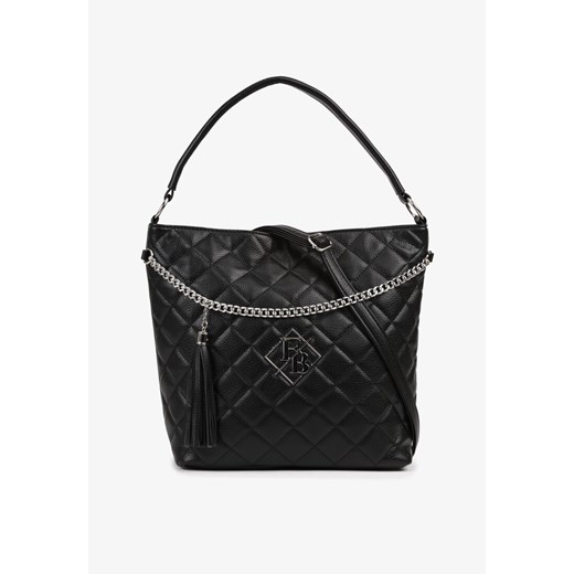 Czarna Torebka Shopperka z Pikowaniem i Paskiem Lanarista ze sklepu renee.pl w kategorii Torby Shopper bag - zdjęcie 179949556