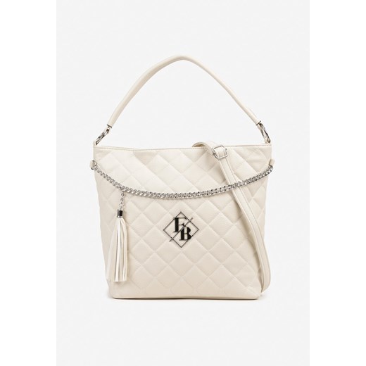 Beżowa Torebka Shopperka z Pikowaniem i Paskiem Lanarista ze sklepu renee.pl w kategorii Torby Shopper bag - zdjęcie 179949565