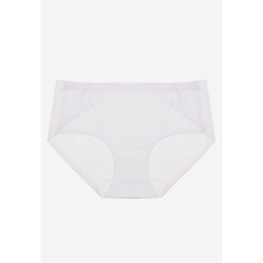 Białe Majtki Figi High Waist z Bezszwowym Wykończeniem Kolaniris ze sklepu renee.pl w kategorii Majtki damskie - zdjęcie 179950605