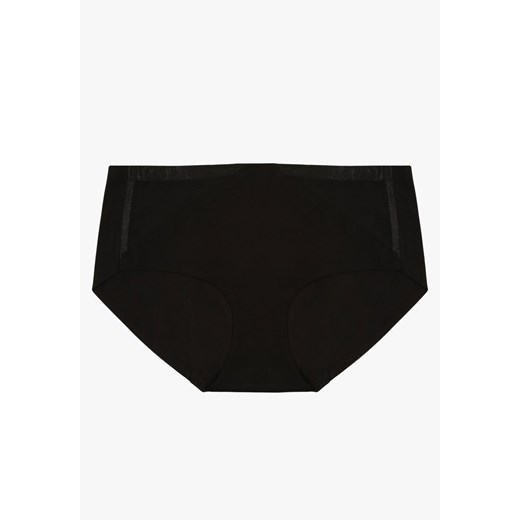 Czarne Majtki Figi High Waist z Bezszwowym Wykończeniem Kolaniris ze sklepu renee.pl w kategorii Majtki damskie - zdjęcie 179950615