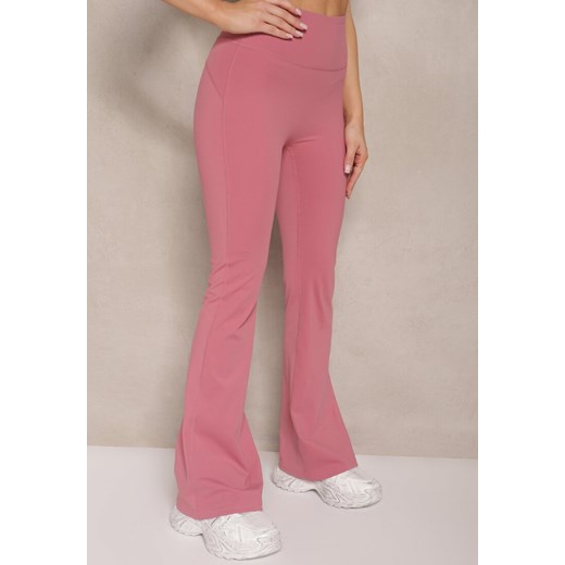 Ciemnoróżowe Legginsy Dzwony High Waist Korivienne Renee XL okazja renee.pl