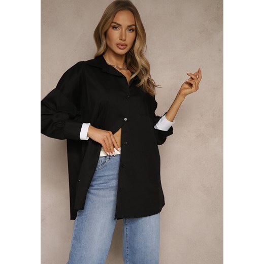 Czarna Bawełniana Koszula Typu Oversize Ronmira Renee ONE SIZE okazyjna cena renee.pl