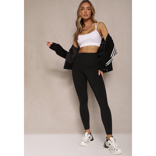 Czarne Basicowe Legginsy High Waist Lunita ze sklepu renee.pl w kategorii Spodnie damskie - zdjęcie 179966439