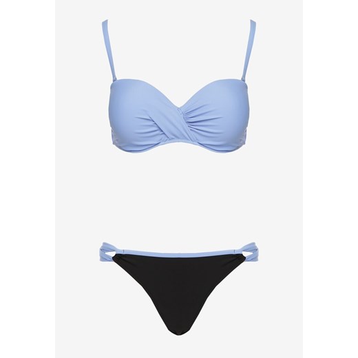Jasnoniebieskie Bikini Majtki Figi i Biustonosz z Marszczeniem Sepiana Renee 46 okazyjna cena renee.pl
