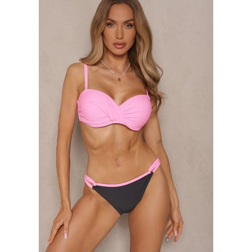 Jasnoróżowe Bikini Majtki Figi i Biustonosz z Marszczeniem Sepiana ze sklepu renee.pl w kategorii Stroje kąpielowe - zdjęcie 179969996