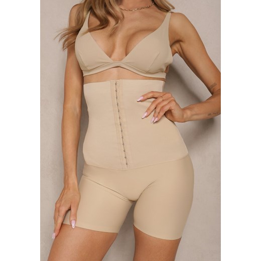 Beżowa Bielizna modelująca Majtki High Waist z Efektem Push Up Lunavera ze sklepu renee.pl w kategorii Bielizna wyszczuplająca - zdjęcie 179971606