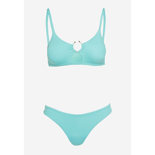 Miętowe Dwuczęściowe Bikini Usztywniany Biustonosz Zakładany przez Głowę z 40 born2be.pl wyprzedaż