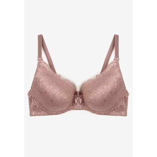 Ciemnoróżowy Biustonosz Typu Full Cup z Usztywnionymi Miseczkami Kristial 105DD okazja born2be.pl