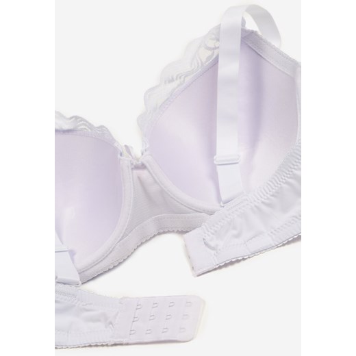 Biały Biustonosz z Usztywnionymi Miseczkami i Koronką Tinarria 85D born2be.pl okazyjna cena