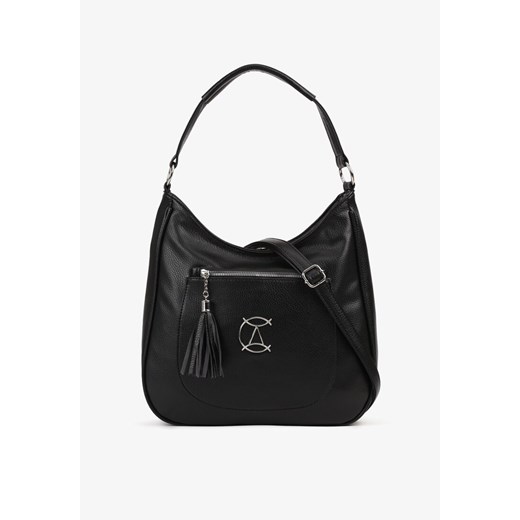 Czarna Torebka Typu Shopper Ozdobiona Frędzlami Felluria ze sklepu born2be.pl w kategorii Torby Shopper bag - zdjęcie 180130996