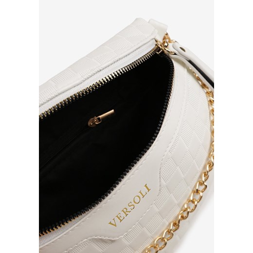 Biała Nerka Zdobiona Tłoczeniem z Łańcuszkiem i Dodatkowym Paskiem na Ramię ONE SIZE okazyjna cena born2be.pl