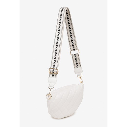 Biała Tłoczona Nerka z Napisem i Portmonetką Alisavi ONE SIZE born2be.pl okazja