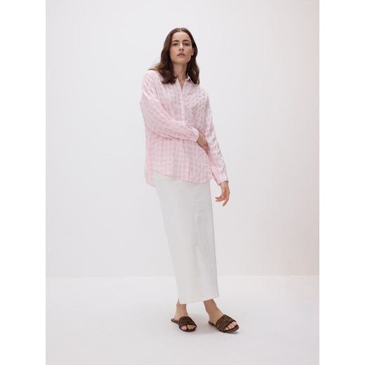 Reserved - Koszula w kratę - różowy Reserved XL Reserved