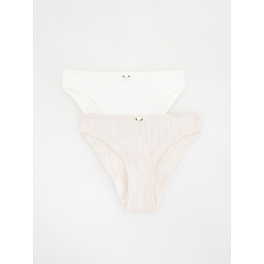 Reserved - Majtki typu figi 2 pack - beżowy Reserved XXL Reserved