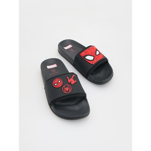 Reserved - Klapki Spiderman - czarny Reserved 34/35 Reserved