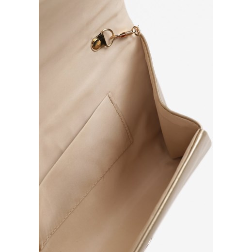 Złota Torebka Kopertówka z Dodatkowym Łańcuszkiem i Zapięciem na Zatrzask Vinira uniwersalny okazyjna cena born2be.pl