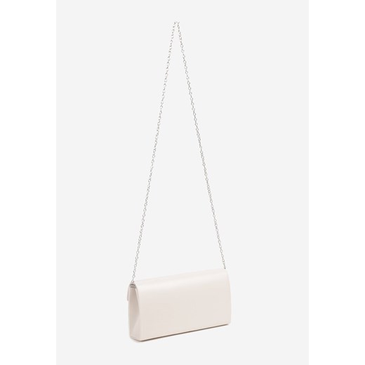 Biała Torebka Kopertówka Ozdobiona Odczepianym Łańcuszkiem Tinrinna ONE SIZE okazyjna cena born2be.pl