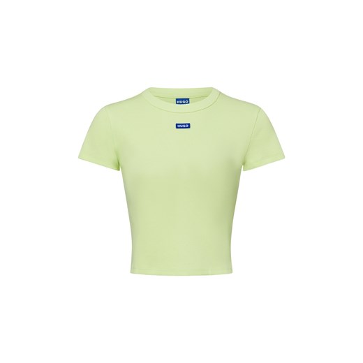 HUGO BLUE Koszulka damska - Baby Tee_B Kobiety Bawełna cytrynowy jednolity ze sklepu vangraaf w kategorii Bluzki damskie - zdjęcie 180171019