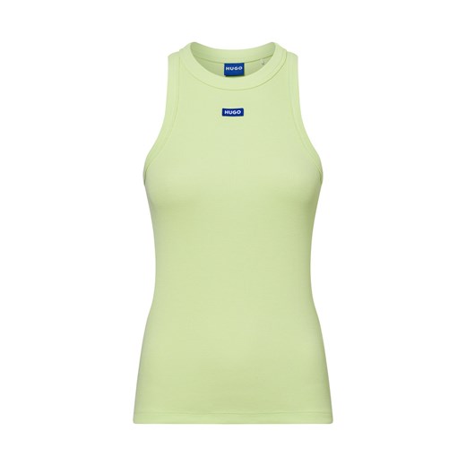 HUGO BLUE Top damski - Easy Tank_B Kobiety Bawełna cytrynowy jednolity ze sklepu vangraaf w kategorii Bluzki damskie - zdjęcie 180171038