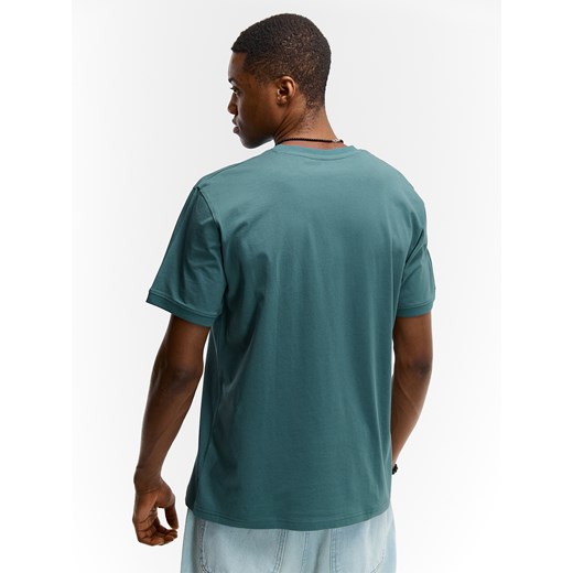 T-shirt męski szary Gate casual z krótkim rękawem
