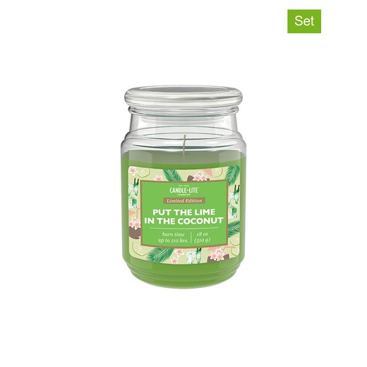 CANDLE-LITE Świece zapachowe (2 szt.) &quot;Put The Lime In The Coconut&quot; - 510 g ze sklepu Limango Polska w kategorii Świece i dyfuzory - zdjęcie 180172947