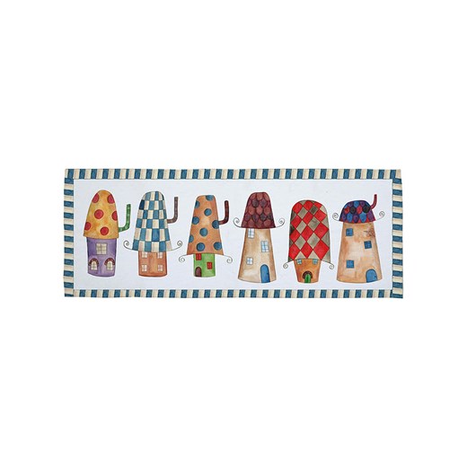 The Wild Hug Dywan &quot;Houses&quot; w kolorze jasnoszarym ze wzorem - 135 x 55 cm ze sklepu Limango Polska w kategorii Tekstylia dziecięce - zdjęcie 180173107