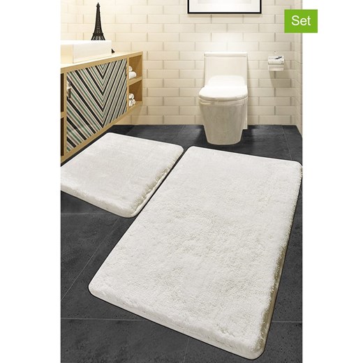 Elizabed Dywaniki łazienkowe (2 szt.) "Havai" w kolorze kremowym - id: 16879055 - marki Elizabed - 180173199 Elizabed Dywaniki łazienkowe (2 szt.) "Havai" w kolorze kremowym ze sklepu Limango Polska w kategorii Akcesoria łazienkowe - zdjęcie 180173199