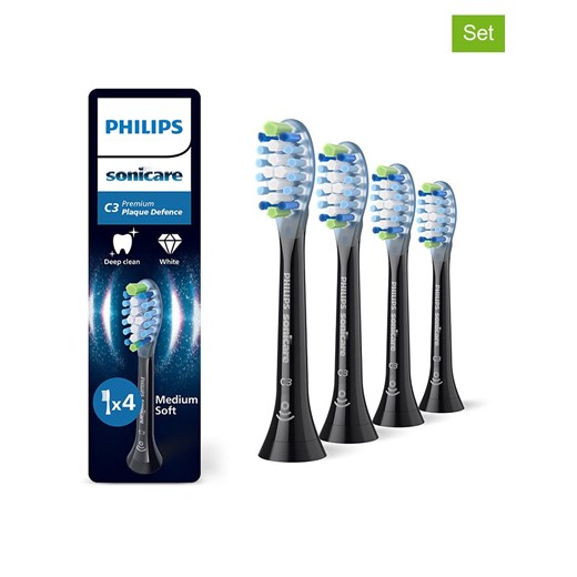 PHILIPS sonicare Wymienne końcówki (4 szt.) &quot;Premium Plaque Defence&quot; w kolorze czarnym ze sklepu Limango Polska w kategorii Szczoteczki do zębów - zdjęcie 180173298