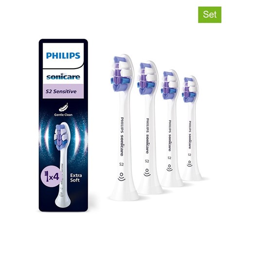 PHILIPS sonicare Wymienne końcówki (4 szt.) &quot;Sensitive&quot; w kolorze białym ze sklepu Limango Polska w kategorii Szczoteczki do zębów - zdjęcie 180173326
