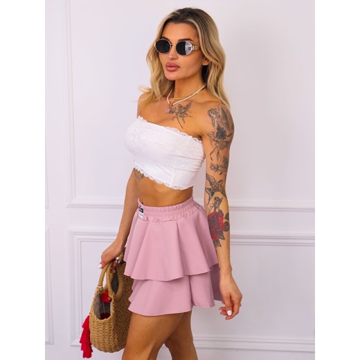TOP KORONKOWY BANDEAU BEZ RAMIĄCZEK- BIAŁY ze sklepu olika.com.pl w kategorii Bluzki damskie - zdjęcie 180175058
