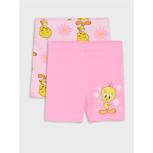 Sinsay - Krótkie legginsy 2 pack Looney Tunes - fioletowy ze sklepu Sinsay w kategorii Odzież dla niemowląt - zdjęcie 180175867