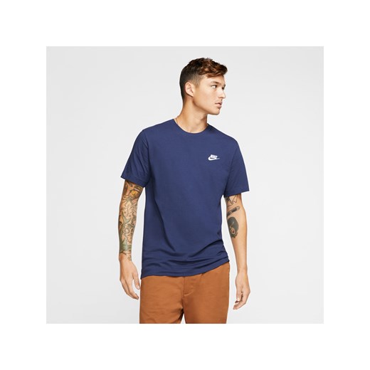 T-shirt męski Nike Sportswear Club - Niebieski ze sklepu Nike poland w kategorii T-shirty męskie - zdjęcie 180176056