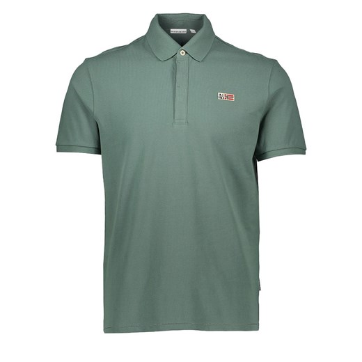 Napapijri Koszulka polo w kolorze khaki ze sklepu Limango Polska w kategorii T-shirty męskie - zdjęcie 180177166