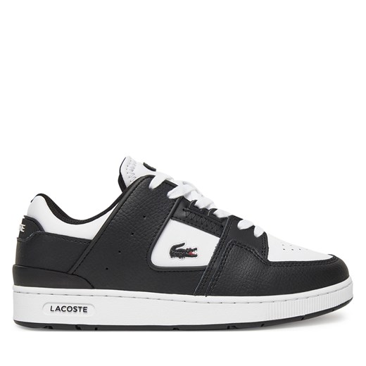 Buty sportowe damskie Lacoste sneakersy czarne sznurowane 