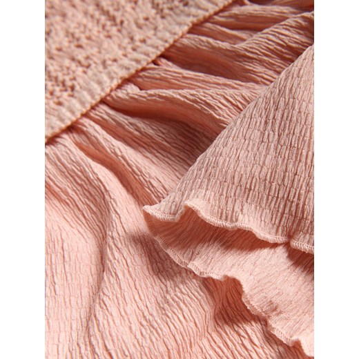 Reserved - Top z szydełkowaną górą - jasnopomarańczowy Reserved S Reserved