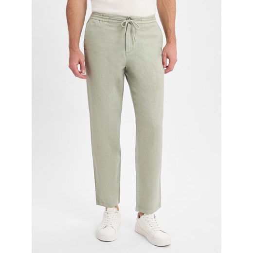 Finshley & Harding London Spodnie - Cross Mężczyźni Bawełna trzcinowy jednolity ze sklepu vangraaf w kategorii Spodnie męskie - zdjęcie 180179598