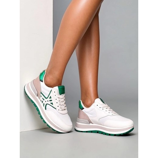 Royalfashion Sneakersy damskie z brokatem Senues ze sklepu royalfashion.pl w kategorii Buty sportowe damskie - zdjęcie 180181775
