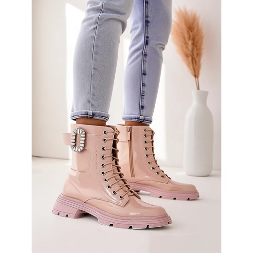 Royalfashion Damskie sznurowane botki Lacero ze sklepu royalfashion.pl w kategorii Botki - zdjęcie 180181815