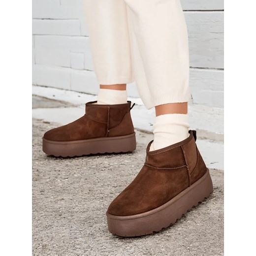 Royalfashion Buty a'la śniegowce damskie na platformie Dagodo ze sklepu royalfashion.pl w kategorii Śniegowce damskie - zdjęcie 180183625