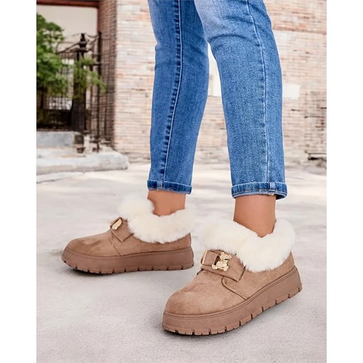 Royalfashion Krótkie buty a'la śniegowce damskie Dobis ze sklepu royalfashion.pl w kategorii Śniegowce damskie - zdjęcie 180185638