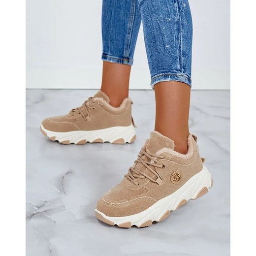 Royalfashion Sneakersy damskie z ociepleniem Caromi ze sklepu royalfashion.pl w kategorii Buty sportowe damskie - zdjęcie 180185747