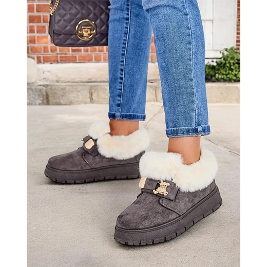 Royalfashion Krótkie buty a'la śniegowce damskie Dobis ze sklepu royalfashion.pl w kategorii Śniegowce damskie - zdjęcie 180185956