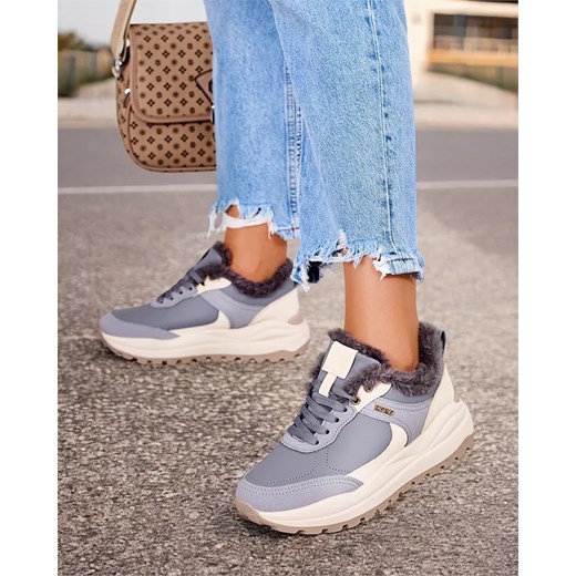 Royalfashion Sneakersy damskie z ociepleniem Zoru ze sklepu royalfashion.pl w kategorii Buty sportowe damskie - zdjęcie 180186285